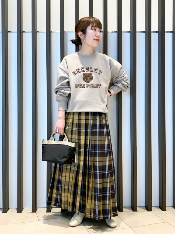 トラッドスタイルに！【URBAN RESERCH】チェックプリーツ