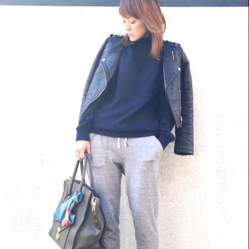 モダンファッションスタイル 最高のスウェットパンツ コーデ レディース 冬
