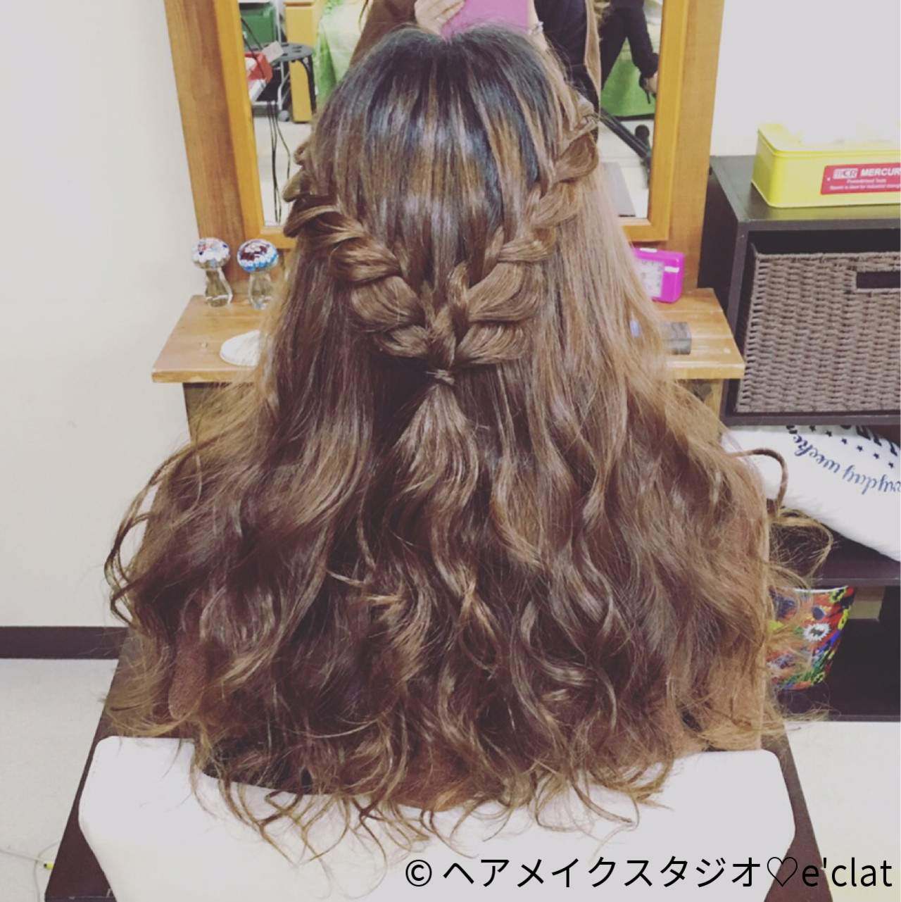 【ハーフアップ】ロングヘアアレンジ１４