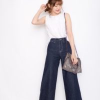 UNIQLOデニムパンツコーデ15選。履きやすさ抜群アイテムです♡