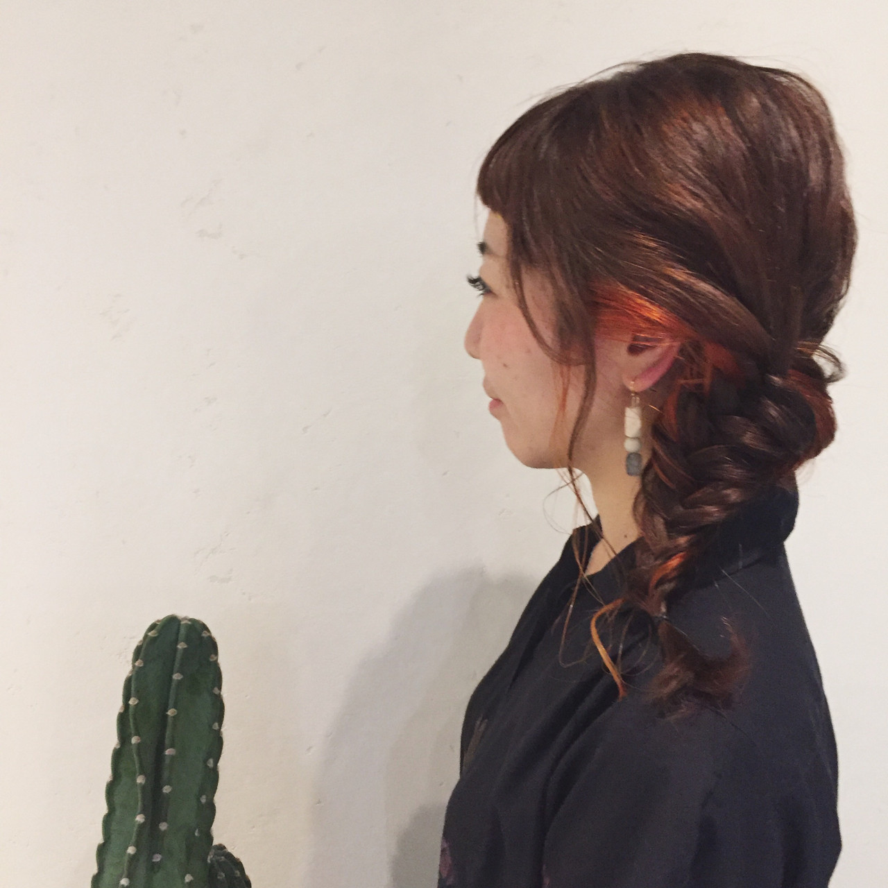 セミロングヘアアレンジ8