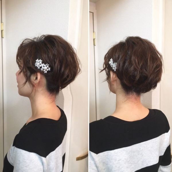 まるでアップ！ヘアアクセを使ったアレンジ2