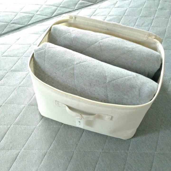 無印良品のカゴにぬいぐるみを収納