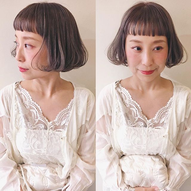 【顔タイプ別】ぱっつん前髪ヘアスタイル6