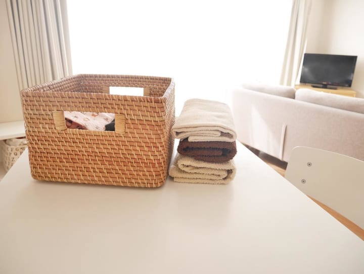 無印良品のカゴにぬいぐるみを収納２
