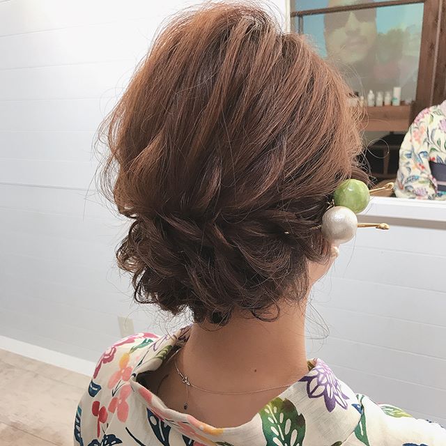 ショートボブのヘアアレンジ60