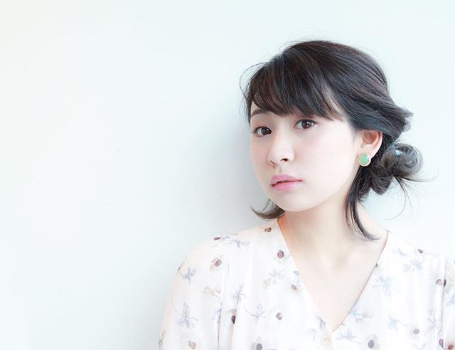 ぱっつんボブ　ヘアアレンジ ８