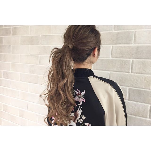 【ポニーテール】ロングヘアアレンジ１１