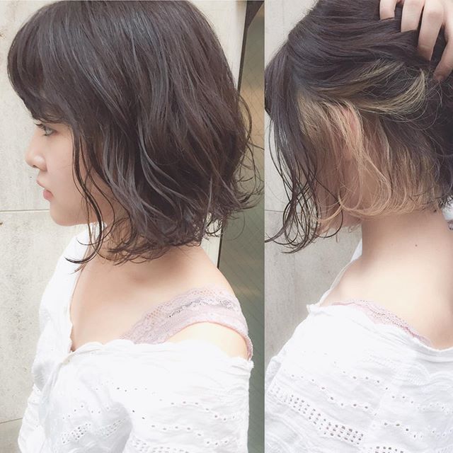 長めボブのおしゃれなヘアスタイル１９