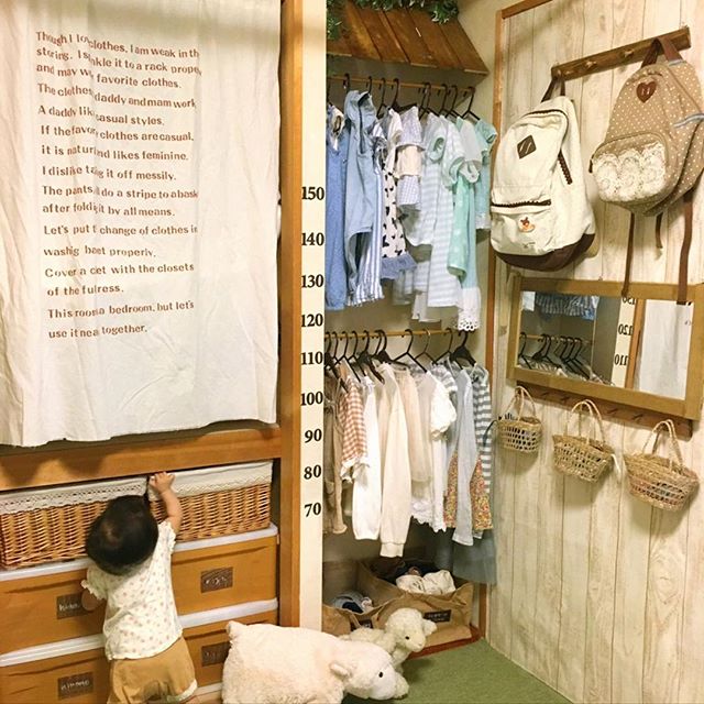 子供服のショップ風収納１