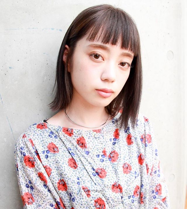 【長さ別】ぱっつん前髪ヘアスタイル4