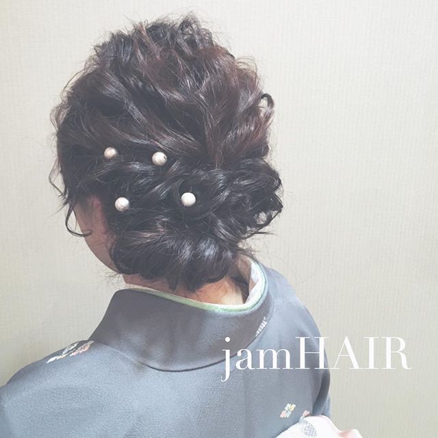 和装にもモコモコヘアアップ2