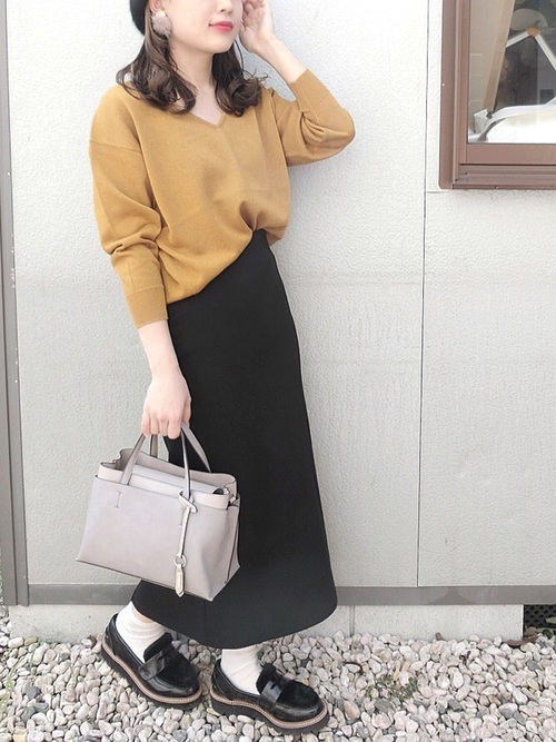 渋みのある色を使って秋コーデ