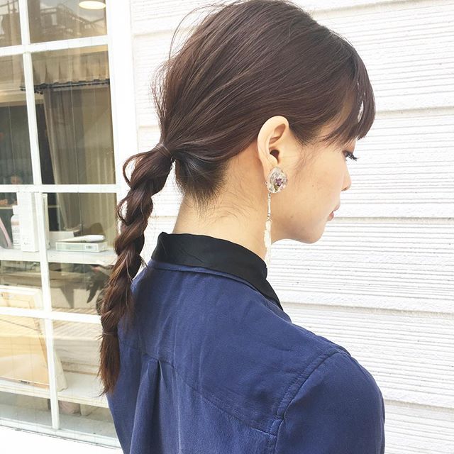 休日にしたいひとつ結びヘアアレンジ3