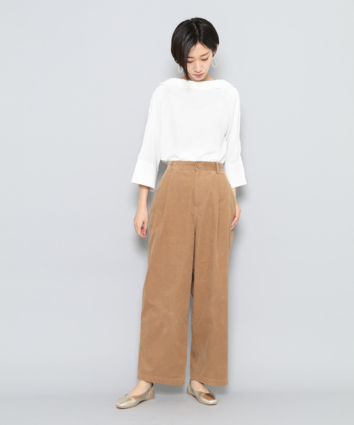 コーデュロイコクーンワイドパンツ