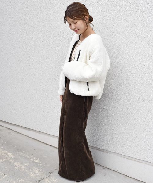 リバーシブルボアコート