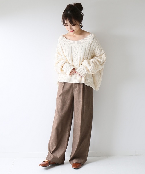 ツイードストレッチパンツ