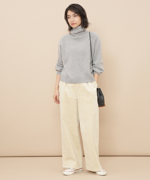 コーデュロイワイドパンツ