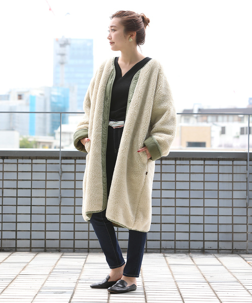 [FREAK'S STORE] 【WEB限定】ALPHA/アルファ　WOMENS BOA LINER REVERSIBLE COAT/ウィメンズ ボアライナー リバーシブルコート2