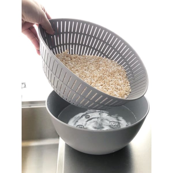 「like-it」のColander＆Bowl（米とぎにも使えるザルとボウル）2