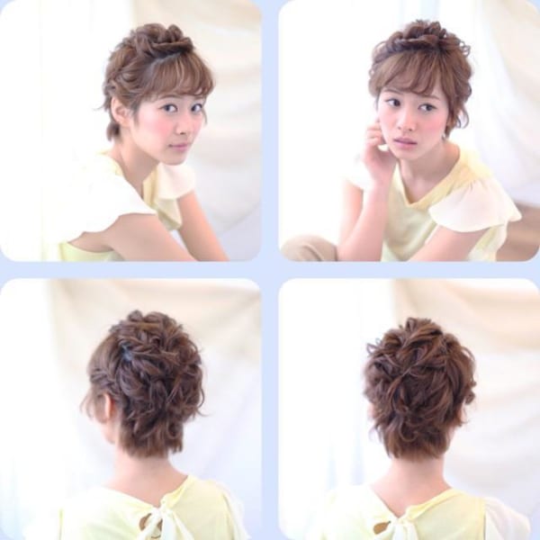 ショートボブのヘアアレンジ 83