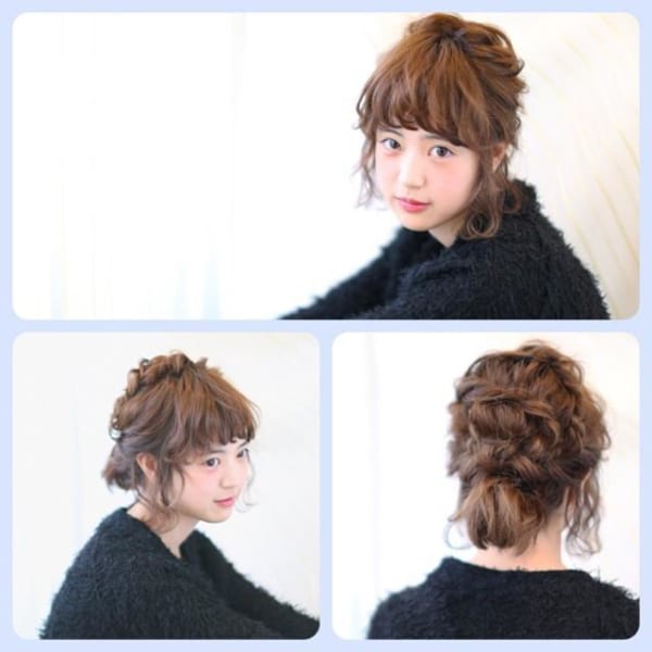 ショートボブのヘアアレンジ 84