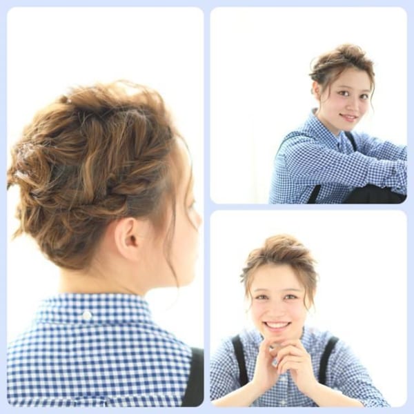 ショートボブのヘアアレンジ59