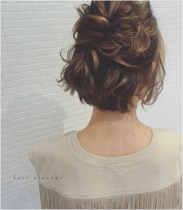 結婚式のボブヘアアレンジ24