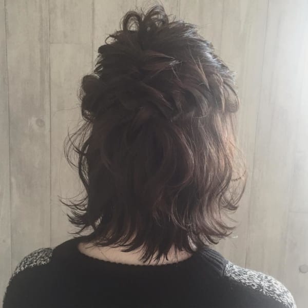 結婚式のボブヘアアレンジ63