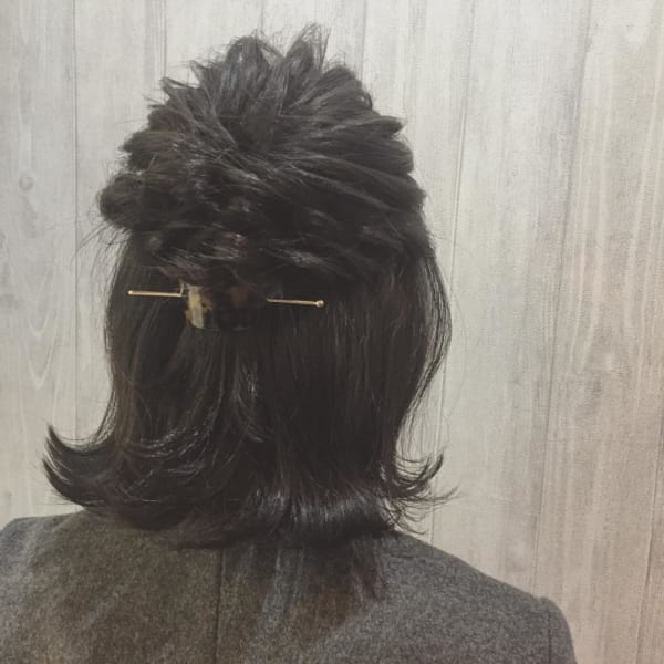 結婚式のボブヘアアレンジ68