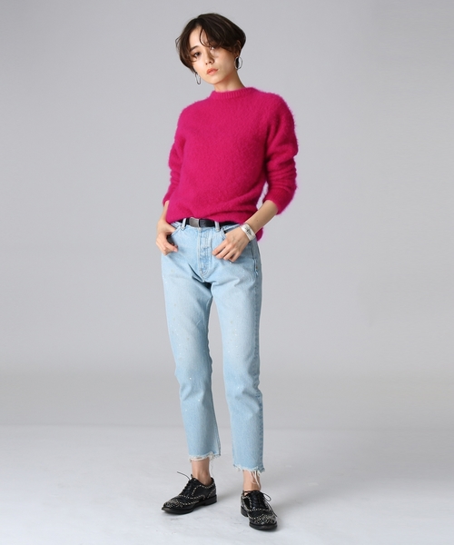 ファーカシミヤニットプルオーバー
