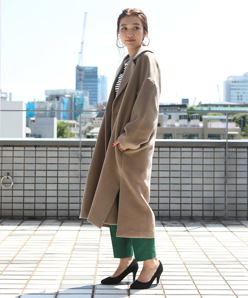 ビッグシルエット サイドスリットチェスターコート