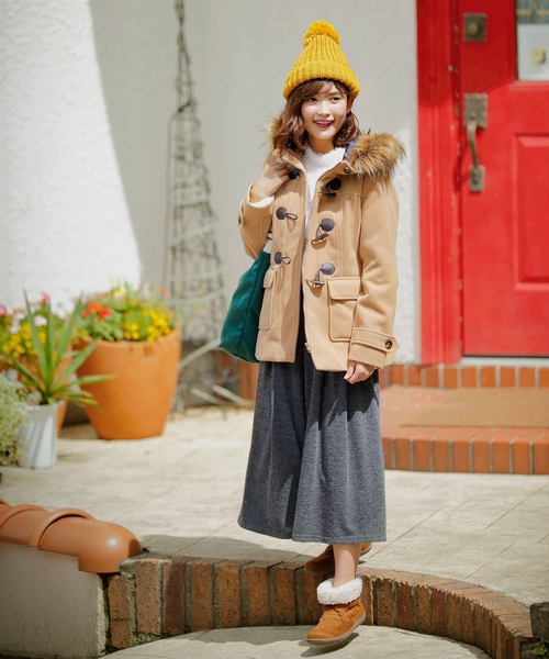 【蓄熱綿】ショートダッフルコート