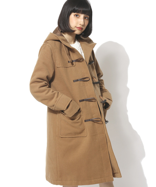 フェイクウールロングダッフルコート