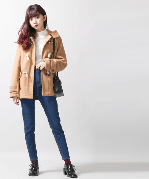 WEGO/フェイクスライバーダッフルコート