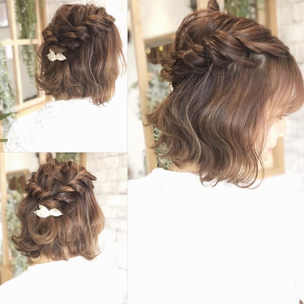 ショートボブのヘアアレンジ69