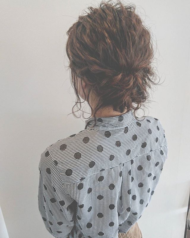 なみウェーブベースでヘアアレンジ5