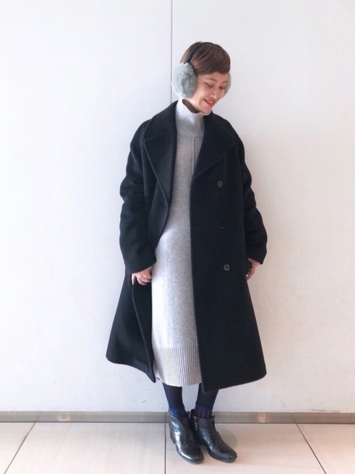 YVES SALOMON ラビットファーイヤーマフ