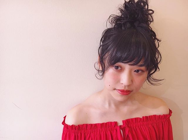 なみウェーブベースでヘアアレンジ7