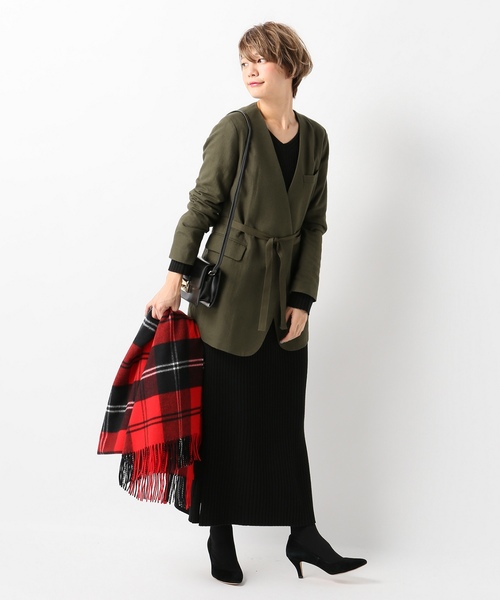 VINTAGE SERGE JKノーカラージャケット