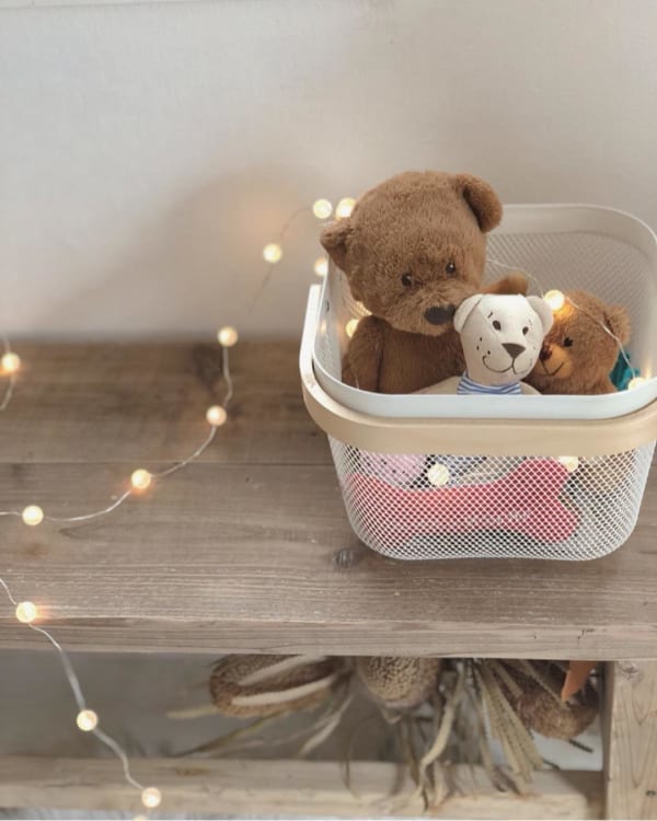 IKEAのカゴにぬいぐるみを収納３