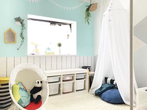 IKEAのカゴにぬいぐるみを収納２
