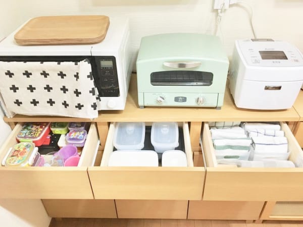 タッパー収納　引き出し　キャビネット