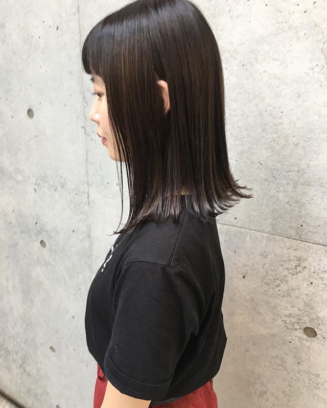 新鮮な黒髪 垢抜ける 髪型 ミディアム 最高のヘアスタイルのアイデア