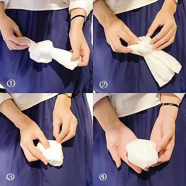 かさばらないレジ袋の畳み方