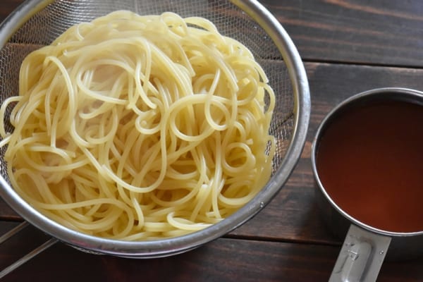 時短　お弁当　パスタ　ハンバーグ　作り方