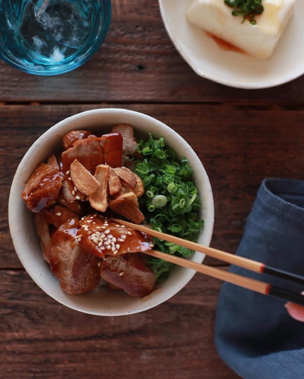 一人暮らし　レシピ　トンテキ丼