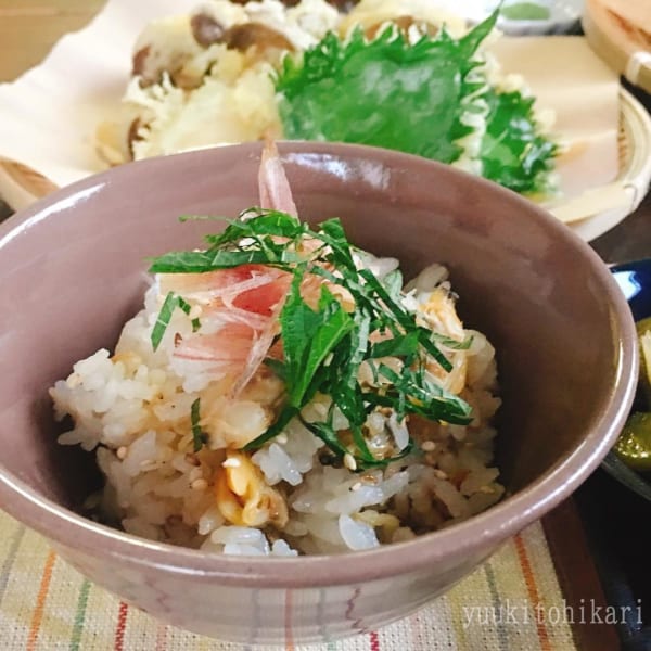 アサリとミョウガの味飯丼