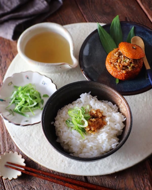 焼いて美味しい♪柚子味噌がつおのだし茶漬け