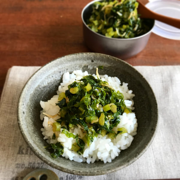 大根の葉のふりかけご飯